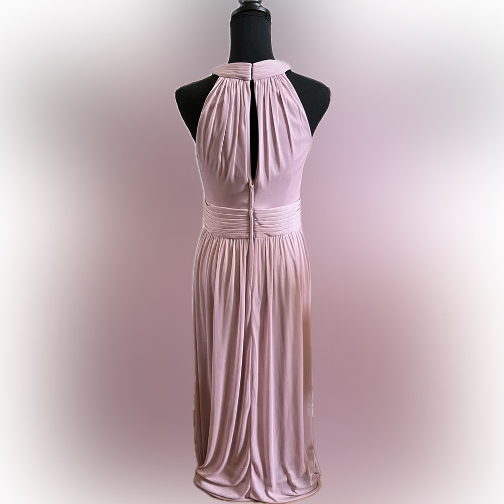 DB Studio Beautiful quartz gown with crisscross chest and front slit Size8 NWT - Picture 2 of 5